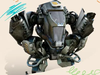 Robot Avenger in obj and fbx formats 3D model