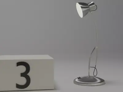 Stylish Metal Lamp Low-poly 3D model