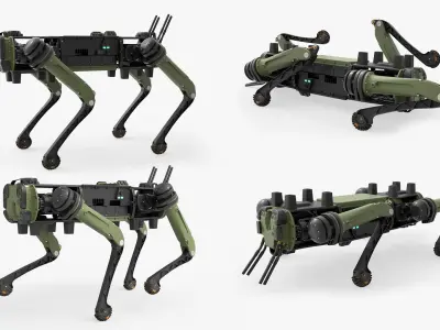  Vision 60 Robotic Dog Animated Rigged For Blender Collection 