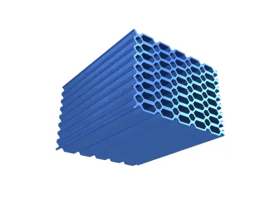 Pile Of Profiled Sheet v1 003 Low-poly 3D model