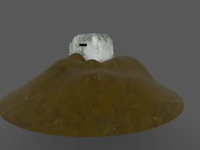 ww2 bunker  Low-poly 3D model