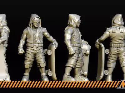 Skateboarders  3D print model