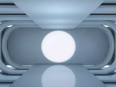 Sci Fi Room Low-poly 3D model 13