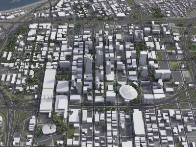 Kansas City Low-poly 3D model