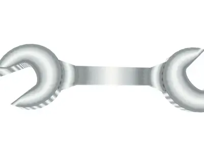 3D Wrench Low-poly 3D model