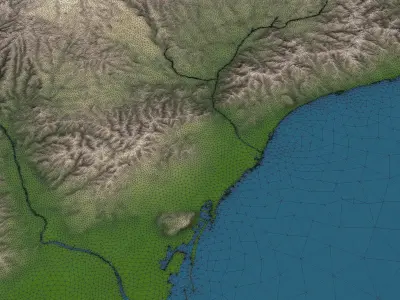 Barcelona Low-poly 3D model