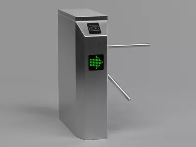 -Rotary Barrier Gate Rigged- 3D model