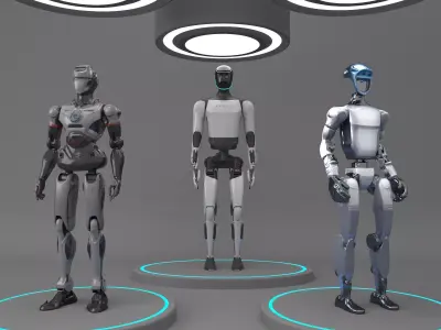 robot futuristic robot intelligent ai robot 3D model