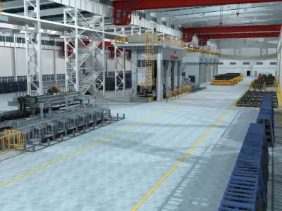 Factory Interrior Scene  3D model