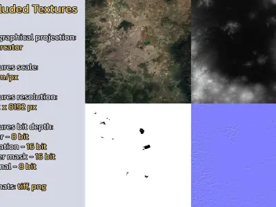 Ciudad Nezahualcoyotl Mexico City Landscape 3D Model 3D model