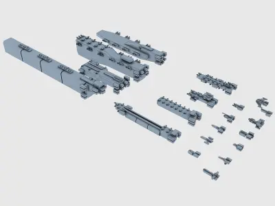 Low-poly Armada submarine Low-poly 3D model