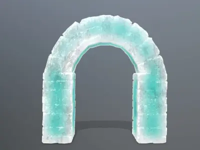 Stone Wall Set Low-poly 3D model