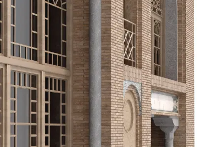 Arabic-Turkish-Persian Mansion 3D Model of Qajar House set 509 3D model