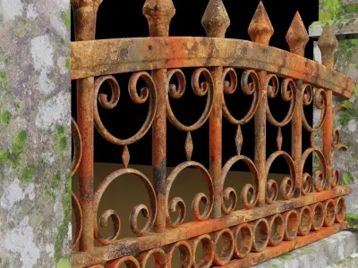 Fence ornate 3D model