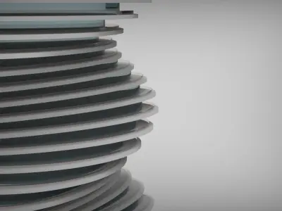 Twisted and Parametric design form of Tower 3D model