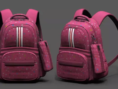 Backpack Camping Generic Color 3d model Generic  Low-poly 3D model