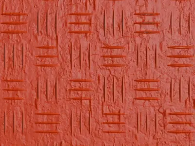 Diamond Metal Plate Red PBR Seamless Texture