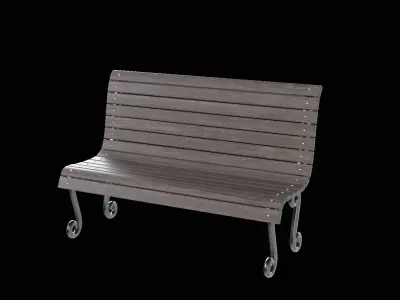 bench Low-poly 3D model order