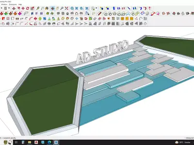 City central park landscaping 3D model
