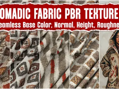 Nomadic Fabric VOL03 4K Seamless PNG PBR Textures Texture