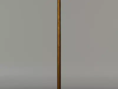 Ornamental Standing Lamp Classic Brass Floor Light Low-poly 3D model