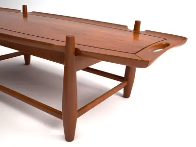 Arimello danish teak coffee table 3D model
