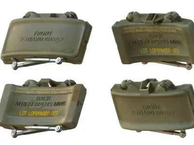 M18A1 Claymore Mine Low-poly 3D model