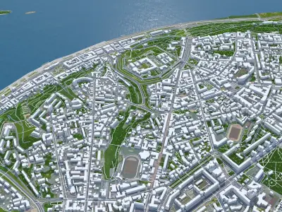 Nizhny City Novgorod Low-poly 3D model