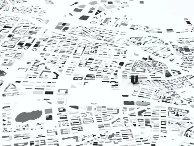 Dalian Streets and Buildings 3D model