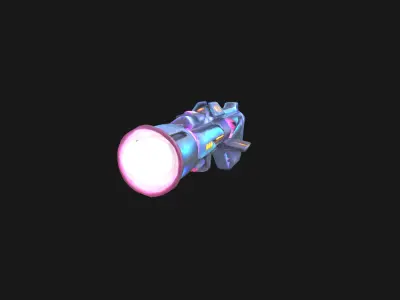 Nebula Vortex Plasma Cannon Futuristic Energy Weapon Low-poly 3D model