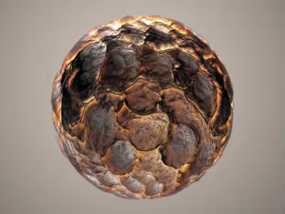 10 Materials Lava Seamless PBR Volume 4 Texture