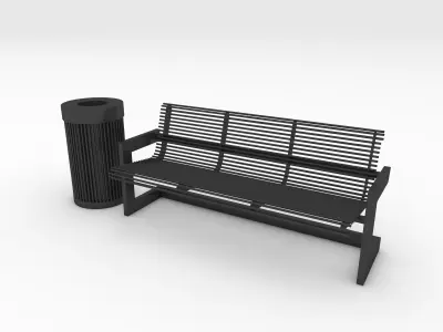 Bench Park 39 3D model