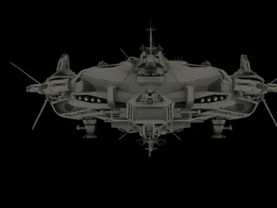 Spaceship BattleCruiser  Low-poly 3D model