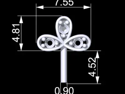 Simple Pearl Earing Free 3D print model