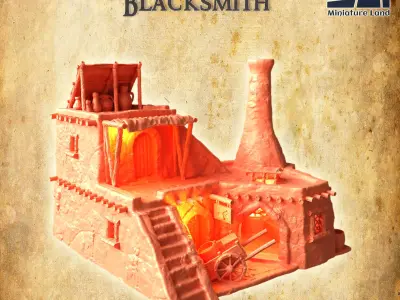 Desert Blacksmith Tabletop Terrain 28 mm 3D print model