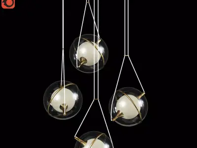 Kuzco Aries LED Chandelier 3D model