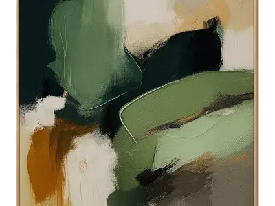 Set of 3 Abstract Paintings in Frames 3D model 147