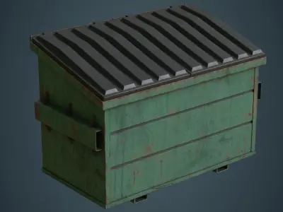 Dumpster 2B Low-poly 3D model