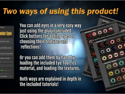 Monster Eye Maker 140 Eyes and ZBrush Plugin 3D model