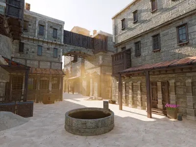 LUMION SCENE MEDIEVAL BLOCK 9 15 Free 3D model