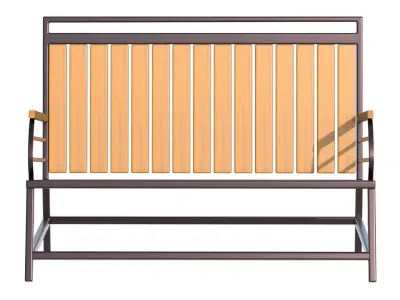 City Bench 11 Low-poly 3D model