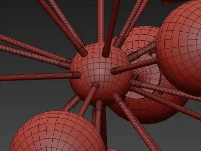 Bordeaux 18 Light Chandelier 3D model