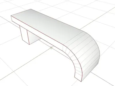 Modern bench Low-poly 3D model purchase