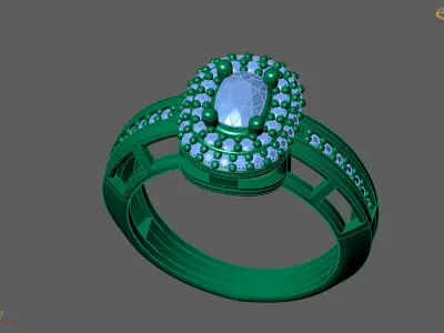 Women Rings 3DM STL Womens Rings DiamondDetails 3D print model 3D print model