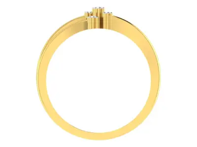 Solitaire Women Engagement Bypass Rings 3D print model buy