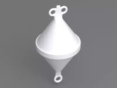 Sea Buoy 01 white 3D model