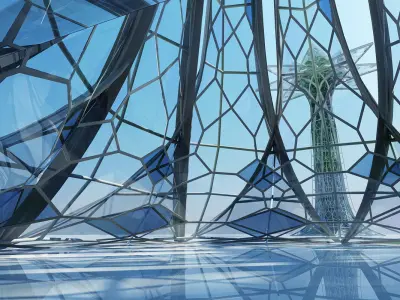 Futuristic Skyscraper 3D model