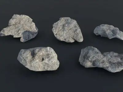 PBR Rock Pack Low-poly 3D model