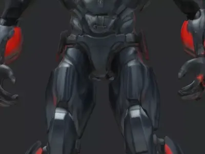 Futuristic Mech Warrior Robot 3D model