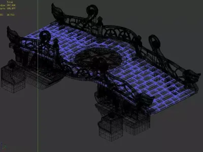 main city - Stone Bridge 03 3D model